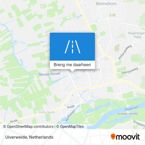 Uiverweide kaart