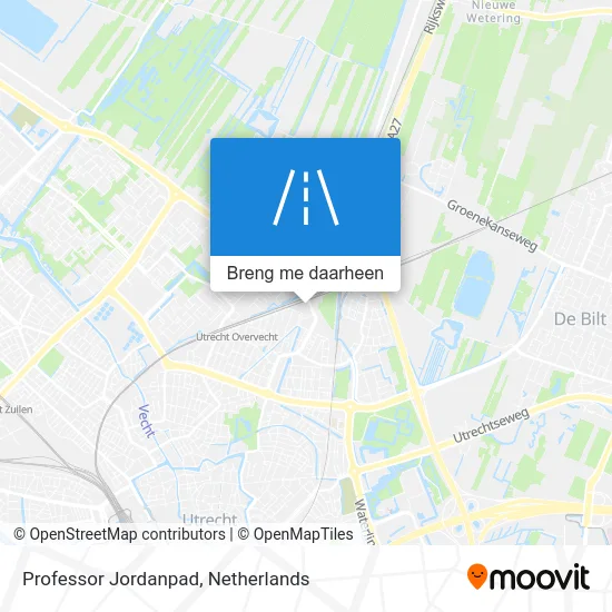 Professor Jordanpad kaart