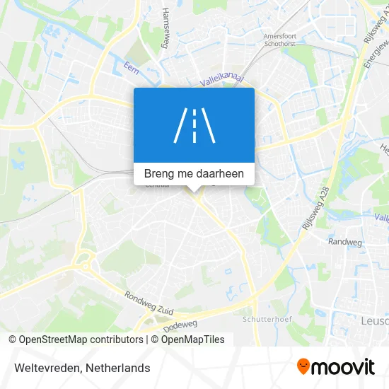 Weltevreden kaart