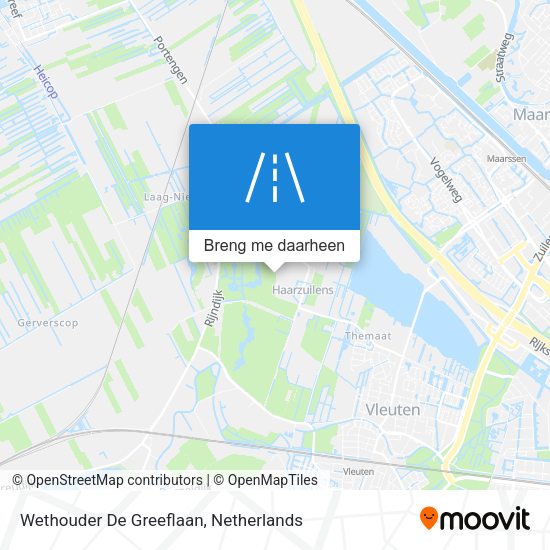 Wethouder De Greeflaan kaart