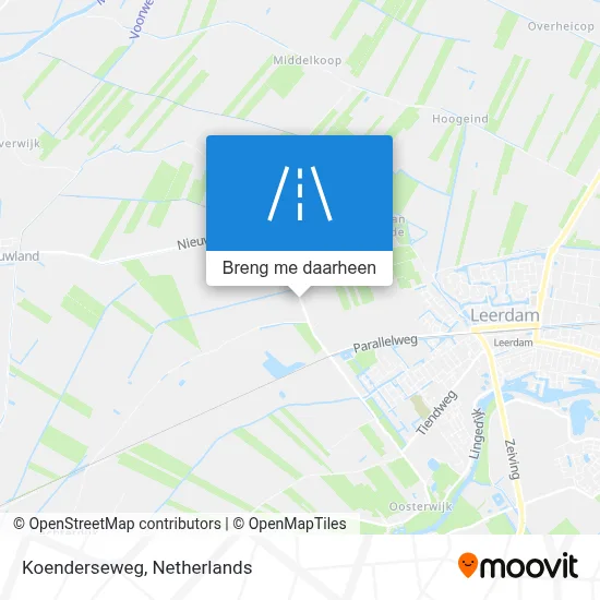 Koenderseweg kaart