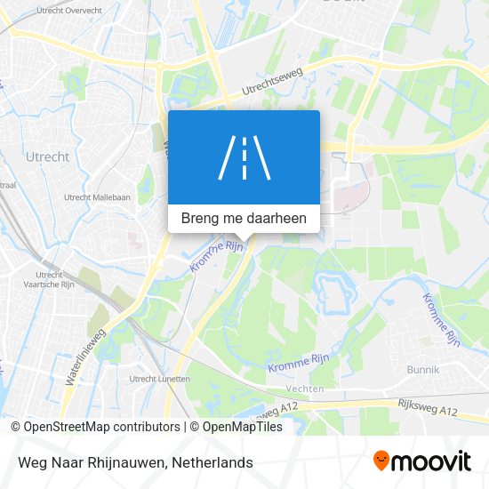 Weg Naar Rhijnauwen kaart