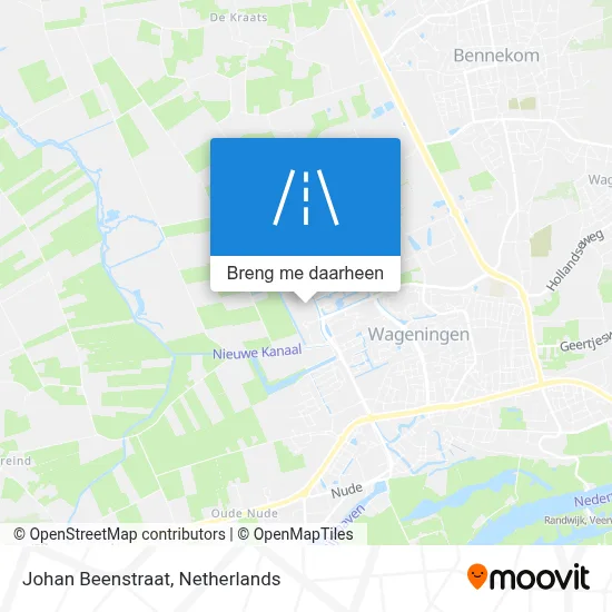 Johan Beenstraat kaart