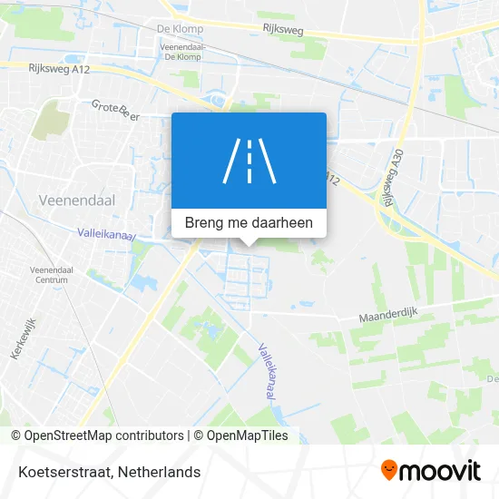 Koetserstraat kaart