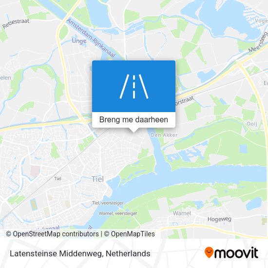Latensteinse Middenweg kaart