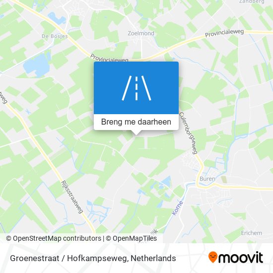 Groenestraat / Hofkampseweg kaart
