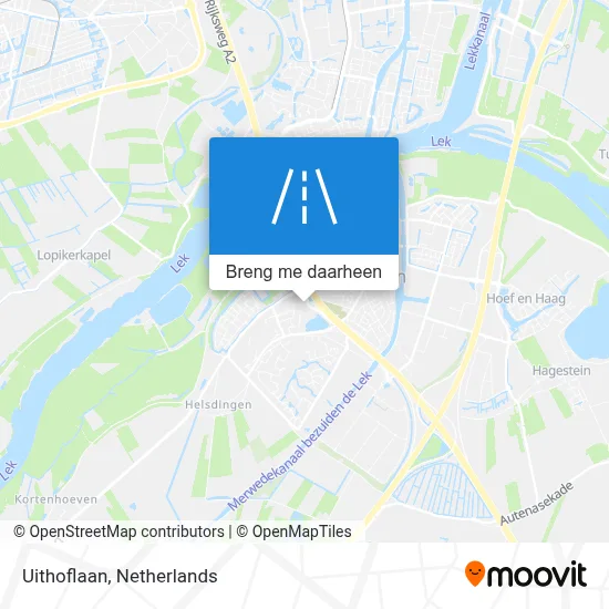 Uithoflaan kaart