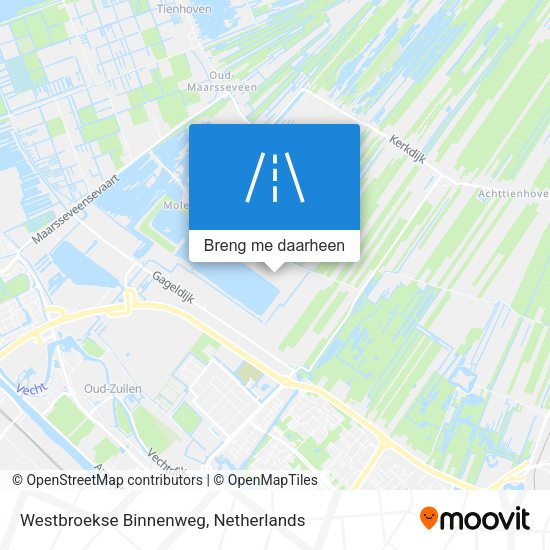 Westbroekse Binnenweg kaart