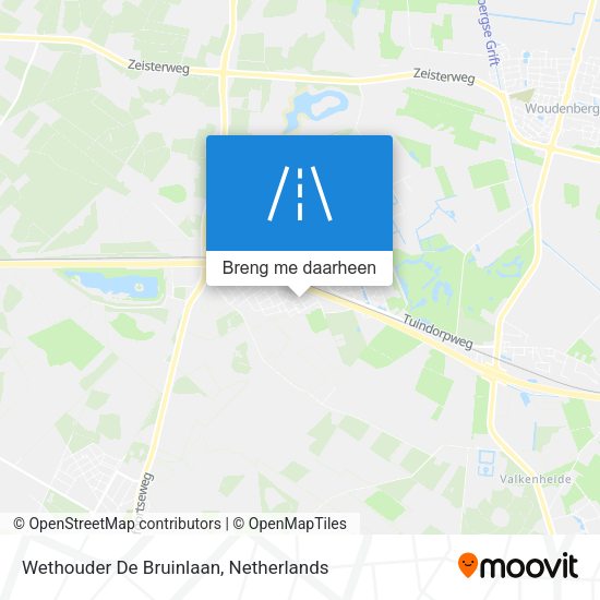 Wethouder De Bruinlaan kaart