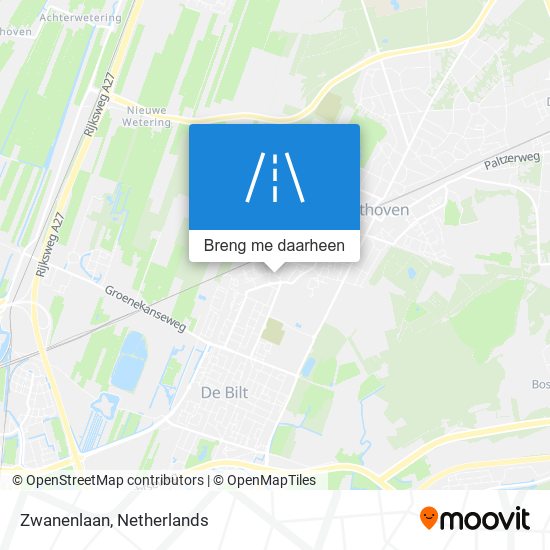 Zwanenlaan kaart