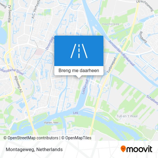 Montageweg kaart