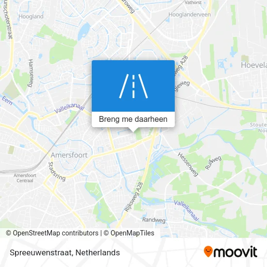 Spreeuwenstraat kaart