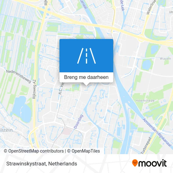 Strawinskystraat kaart