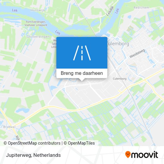 Jupiterweg kaart