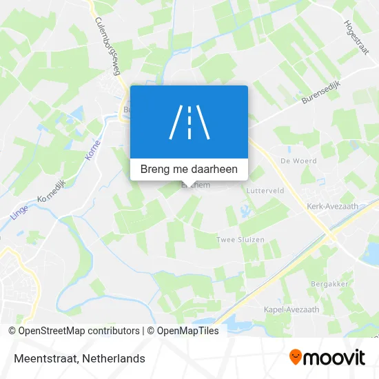 Meentstraat kaart