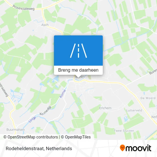 Rodeheldenstraat kaart