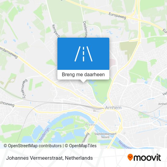 Johannes Vermeerstraat kaart