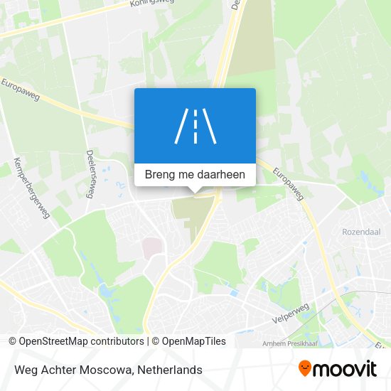 Weg Achter Moscowa kaart