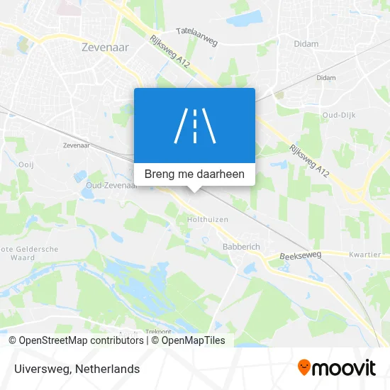 Uiversweg kaart