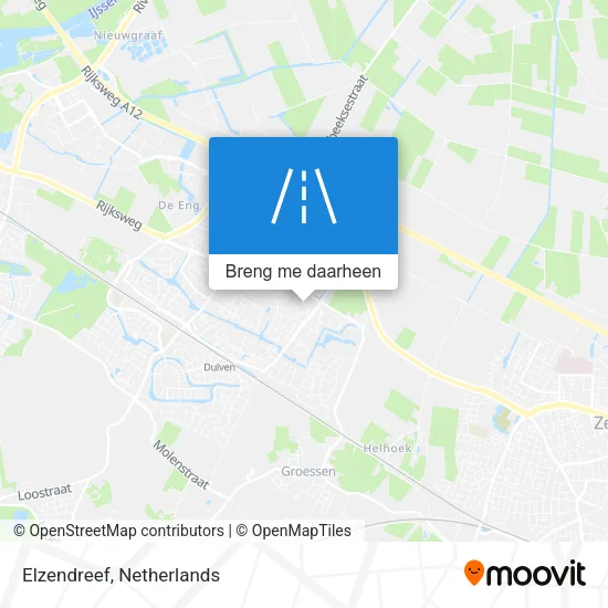 Elzendreef kaart
