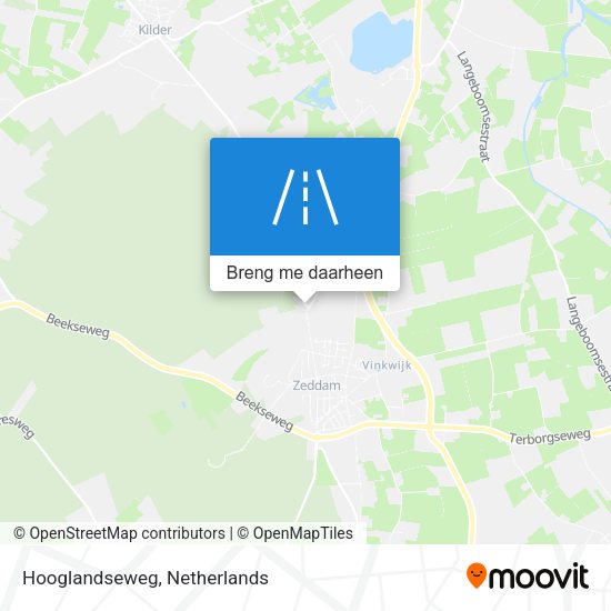 Hooglandseweg kaart