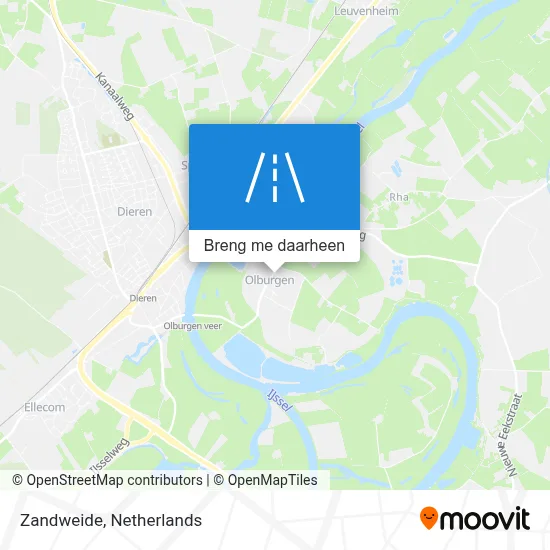 Zandweide kaart