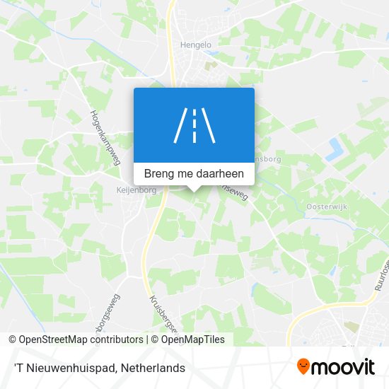 'T Nieuwenhuispad kaart