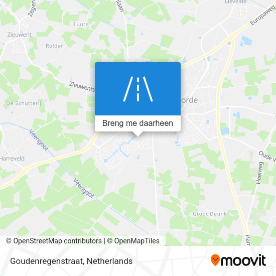 Goudenregenstraat kaart