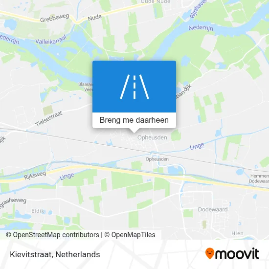 Kievitstraat kaart