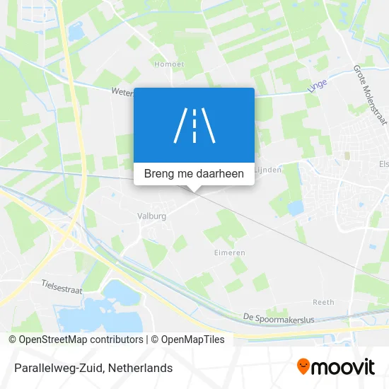 Parallelweg-Zuid kaart