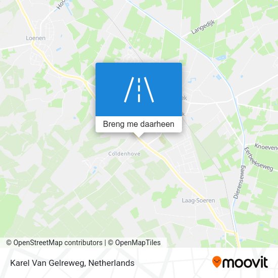 Karel Van Gelreweg kaart