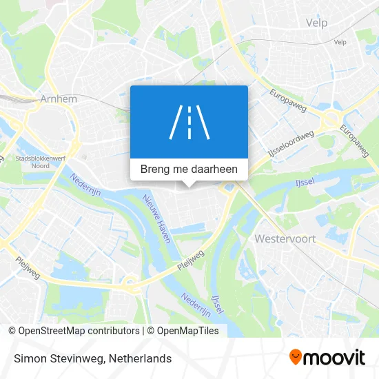 Simon Stevinweg kaart