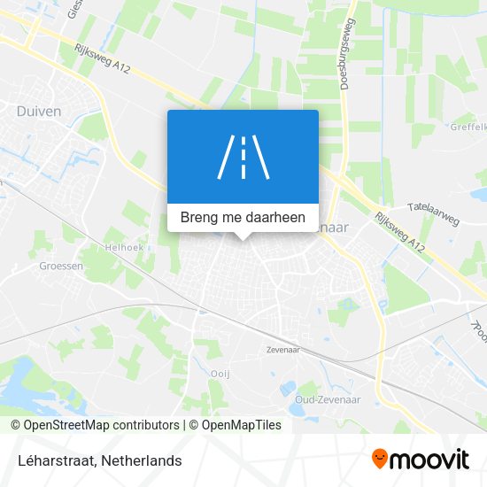 Léharstraat kaart