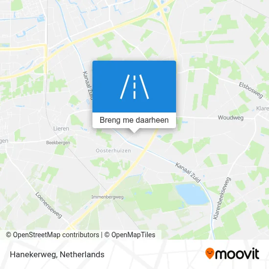 Hanekerweg kaart