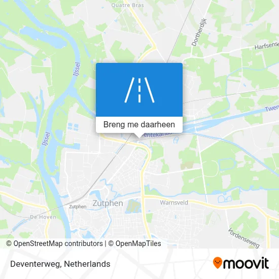 Deventerweg kaart