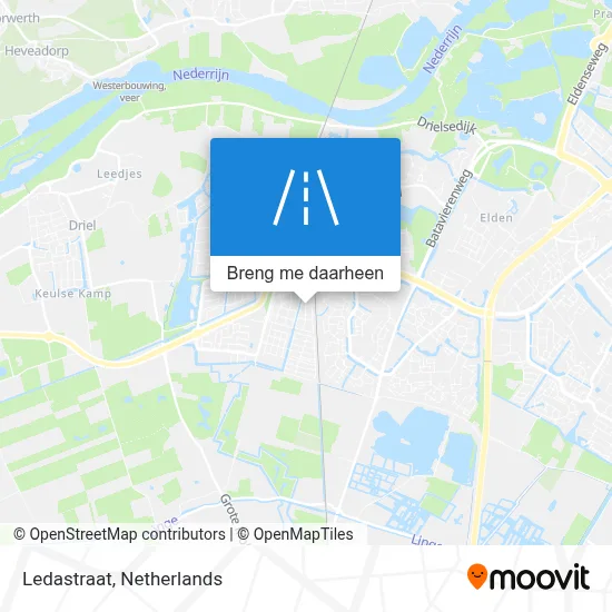 Ledastraat kaart