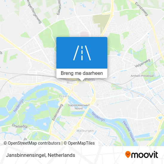 Jansbinnensingel kaart