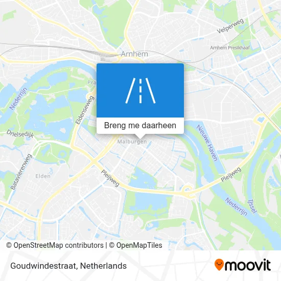 Goudwindestraat kaart