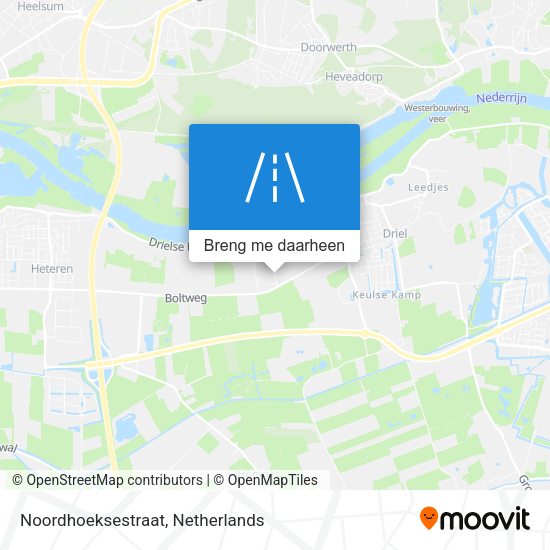 Noordhoeksestraat kaart