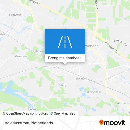 Valeriusstraat kaart