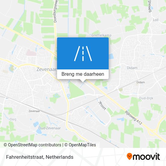 Fahrenheitstraat kaart