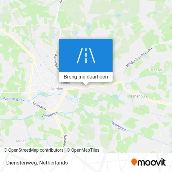 Dienstenweg kaart