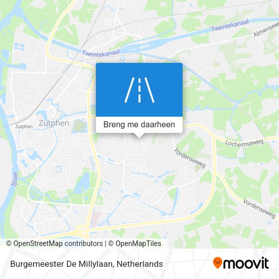Burgemeester De Millylaan kaart