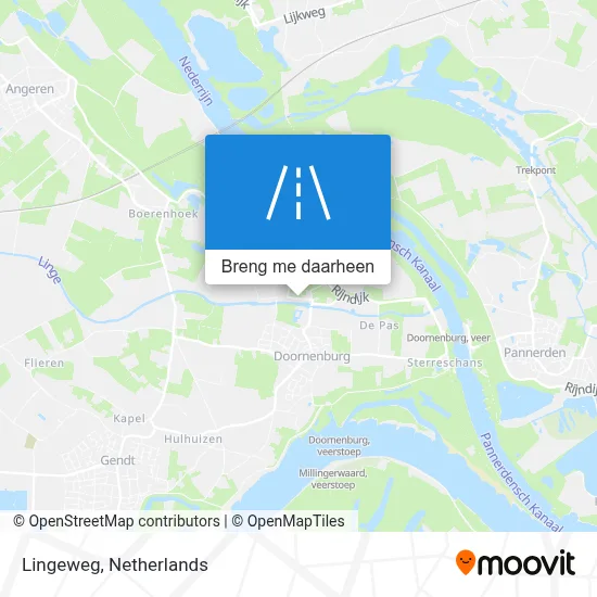 Lingeweg kaart