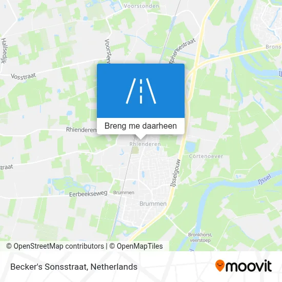 Becker's Sonsstraat kaart