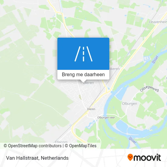 Van Hallstraat kaart