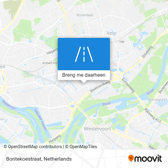 Bontekoestraat kaart