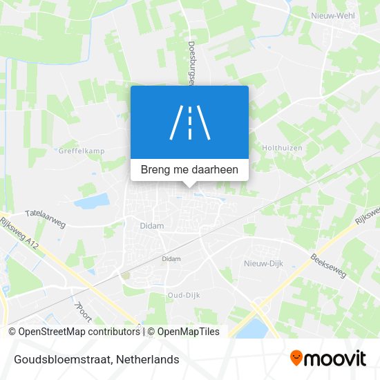 Goudsbloemstraat kaart