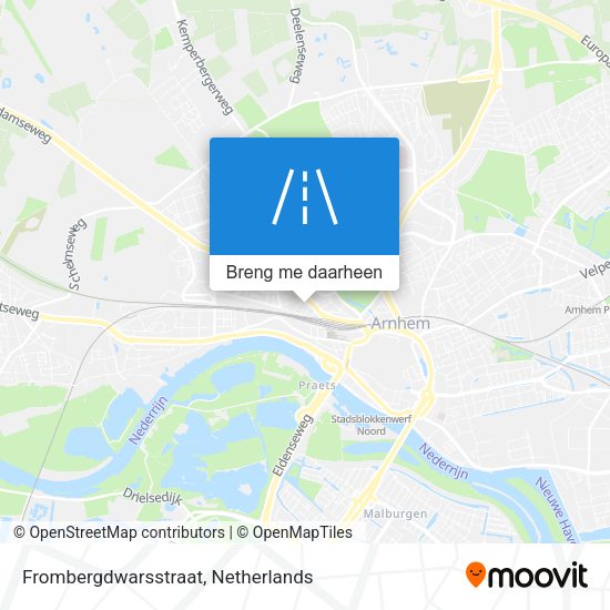 Frombergdwarsstraat kaart