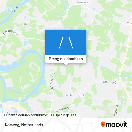 Koeweg kaart